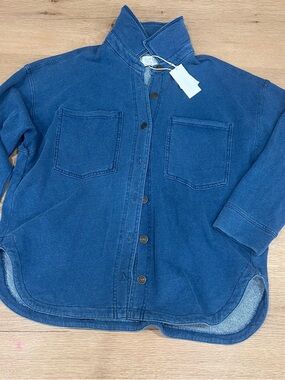Blue Button-Up super soft shirt/jacket